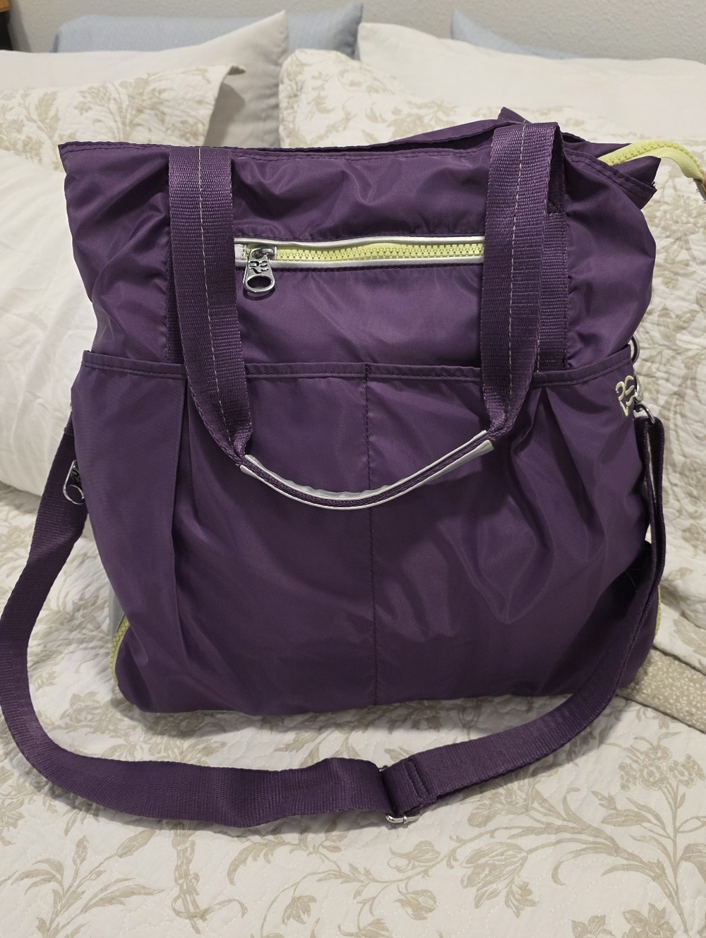 Rare Earth by Stone Mountain Purple Gray Gym Yoga Bag Tote Shoulder Strap